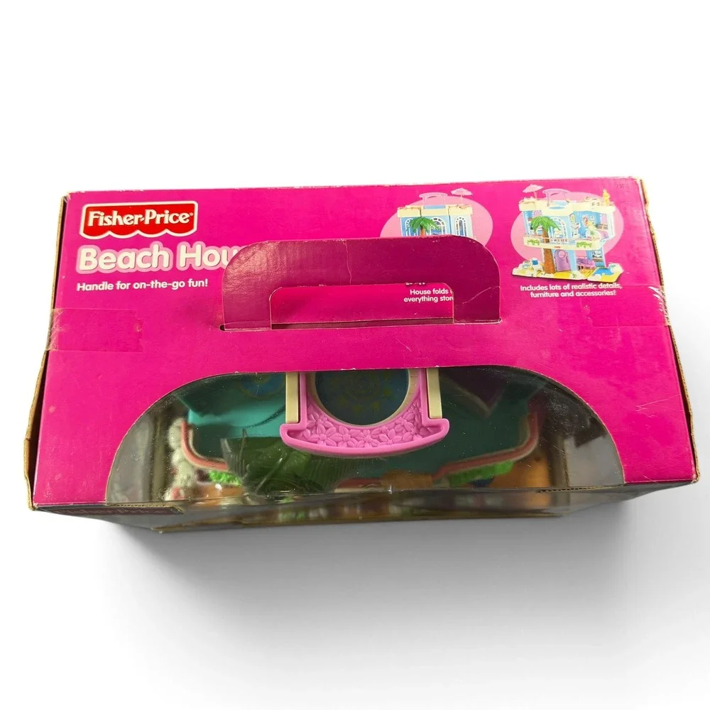 Fisher Price Beach House 75118 Vintage 2000 Folding Playset NIB New